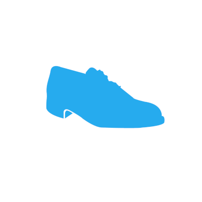 Picture of johnsortho.com logo - silhouette of a dress shoe encapsulated in a circle